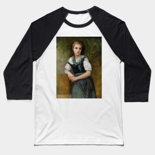 A Study For The Secret by William-Adolphe Bouguereau Baseball T-Shirt